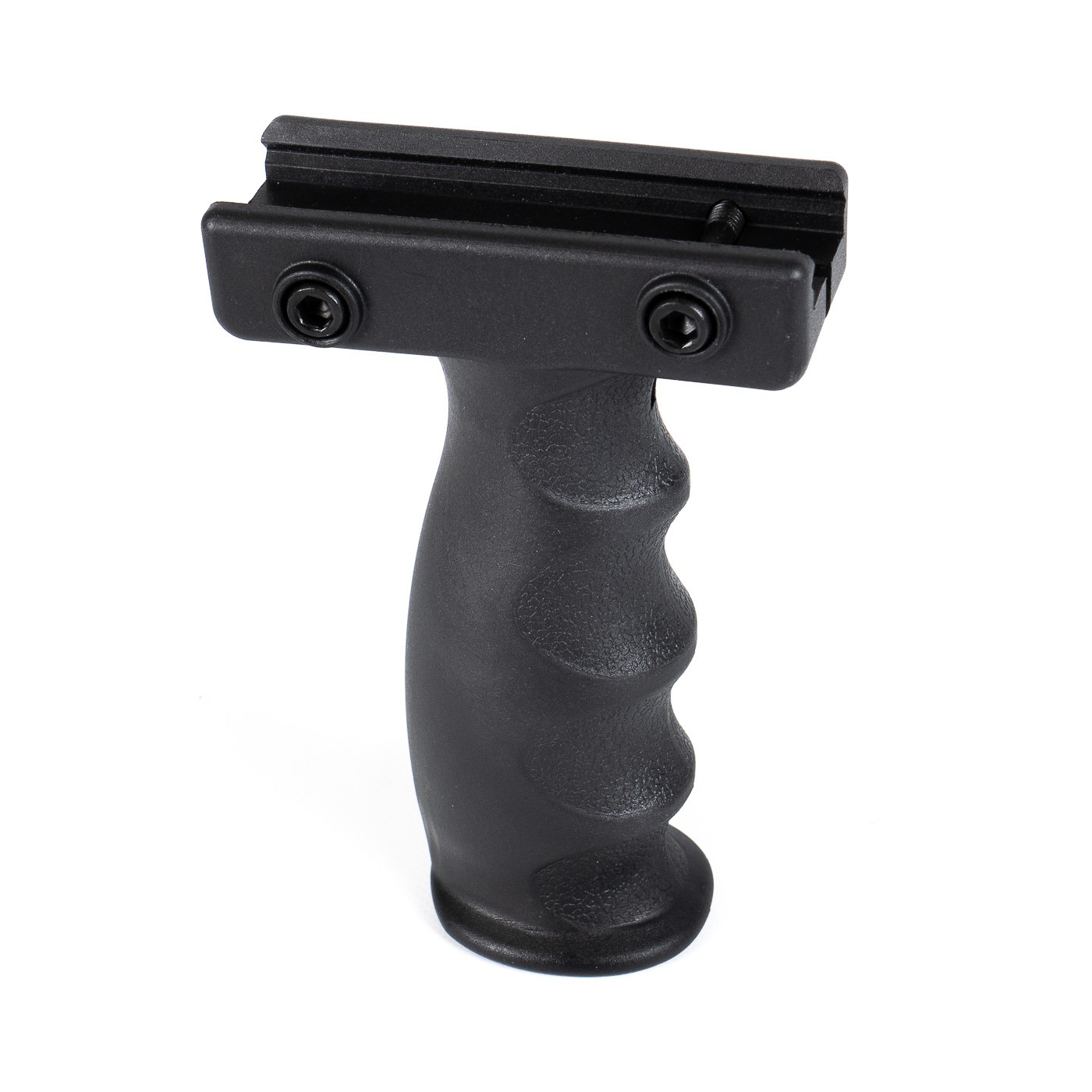 Ergonomic Vertical Fore Grip with Picatinny Rail Mount - Black